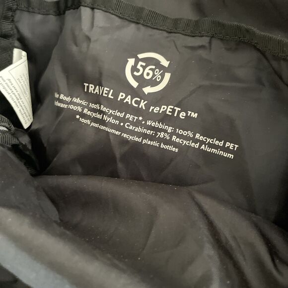 ChicoBag Travel Pack rePETe + Refine Compact Recycled‎ Backpack Packable Black - Picture 13 of 16